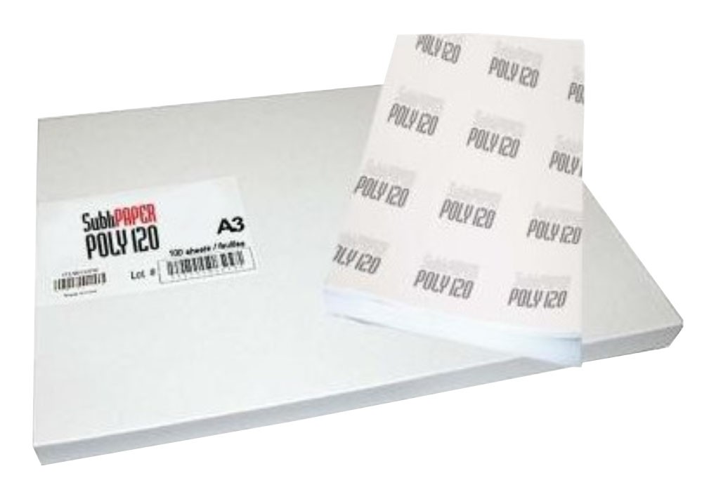 Lot de 100 feuilles papier transfert/sublimation format A3 - 120 g/m²